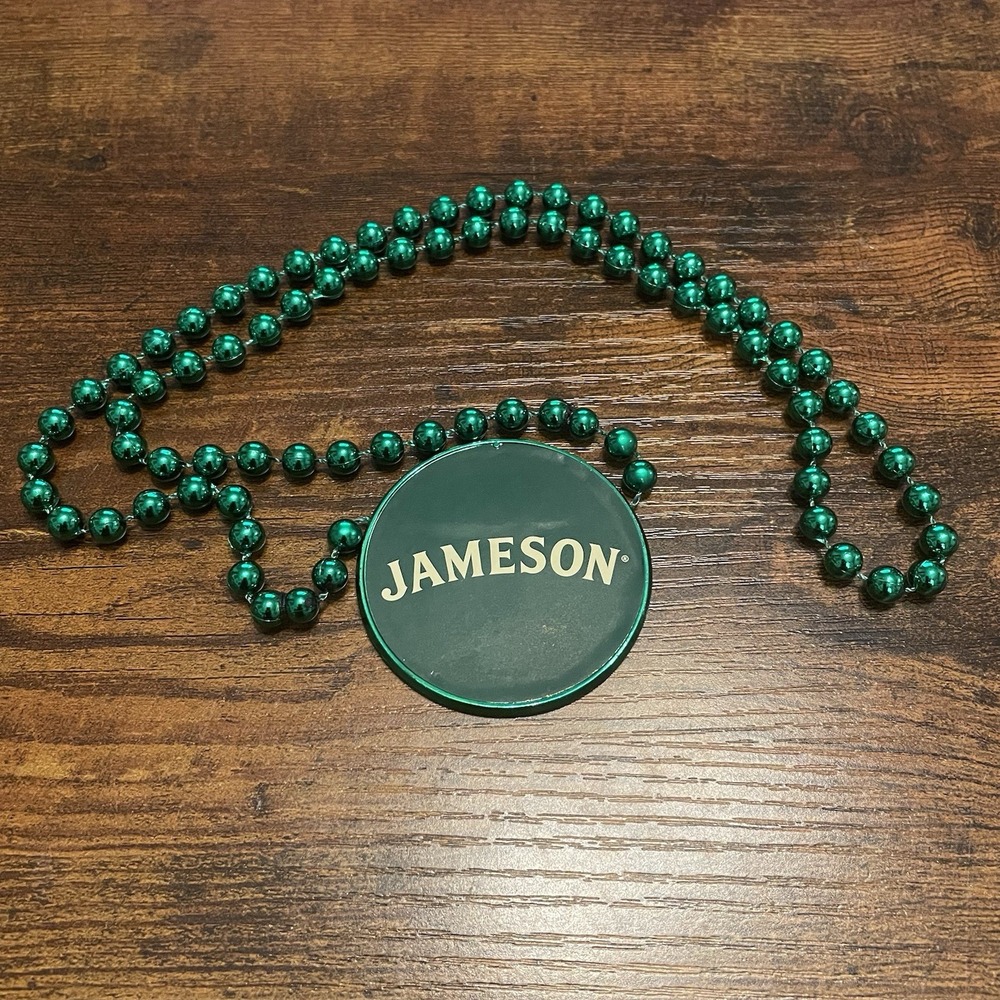 ✅ Jameson Irish Whiskey Party Beads Green St Patricks Day Necklace #️⃣0110-0115